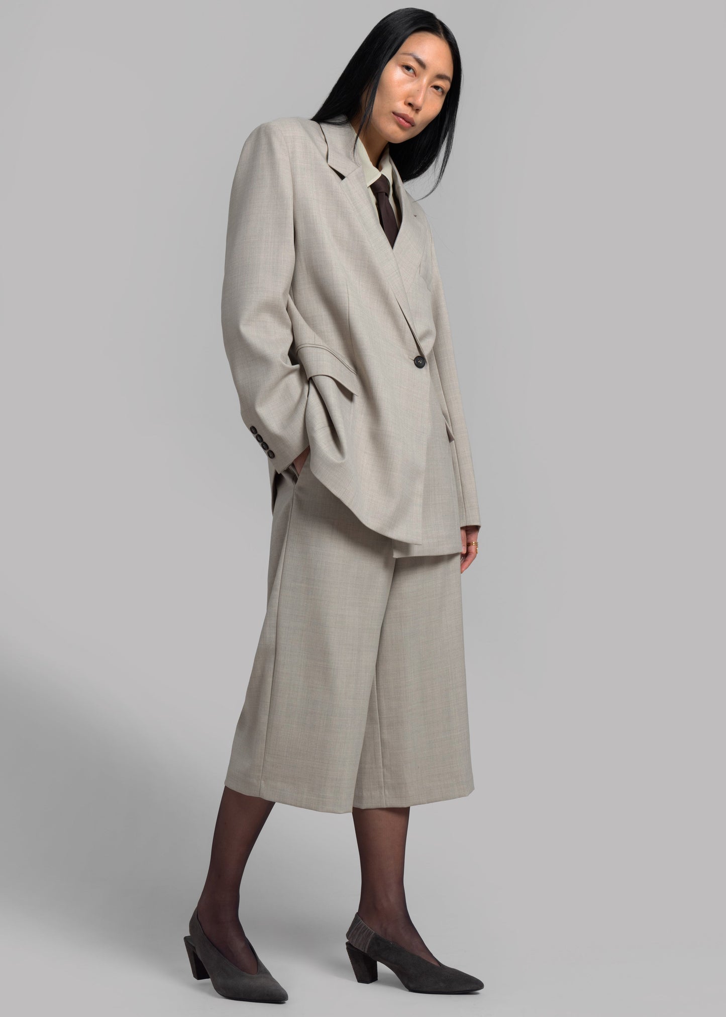 Tessa Wool Blazer - Beige