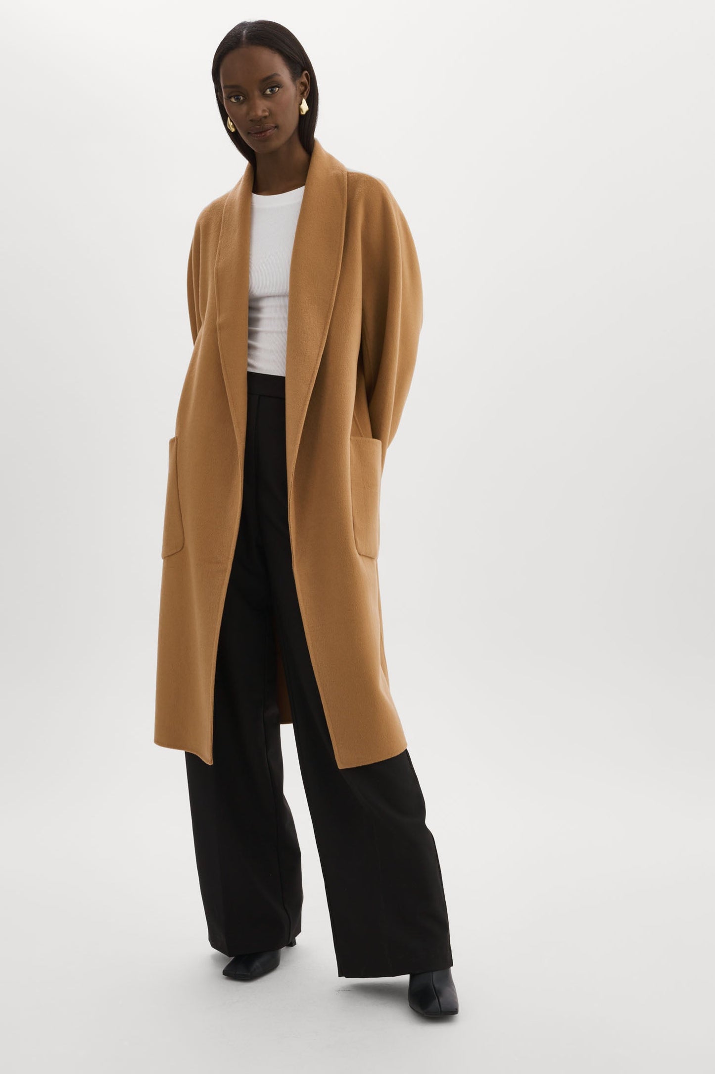 THARA | Shawl Collar Wool Coat