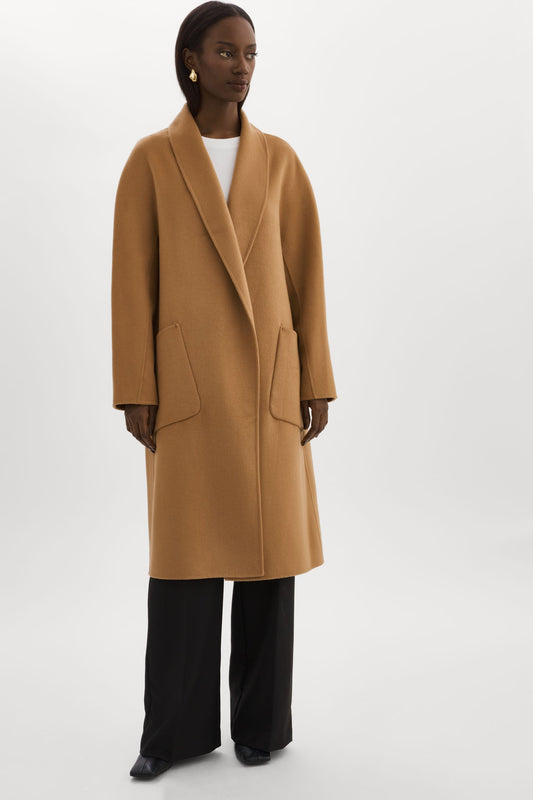 THARA | Shawl Collar Wool Coat