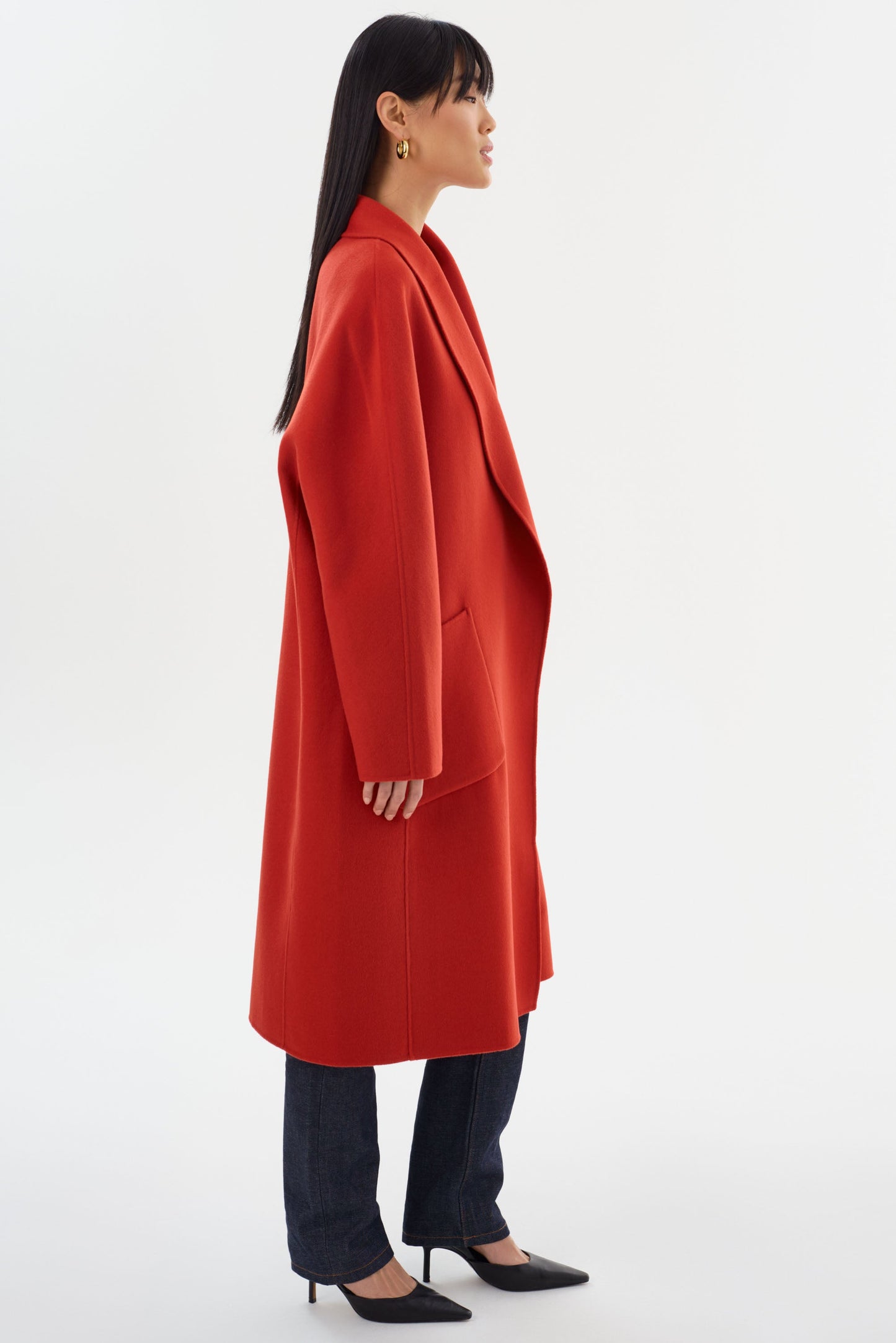 THARA | Shawl Collar Wool Coat