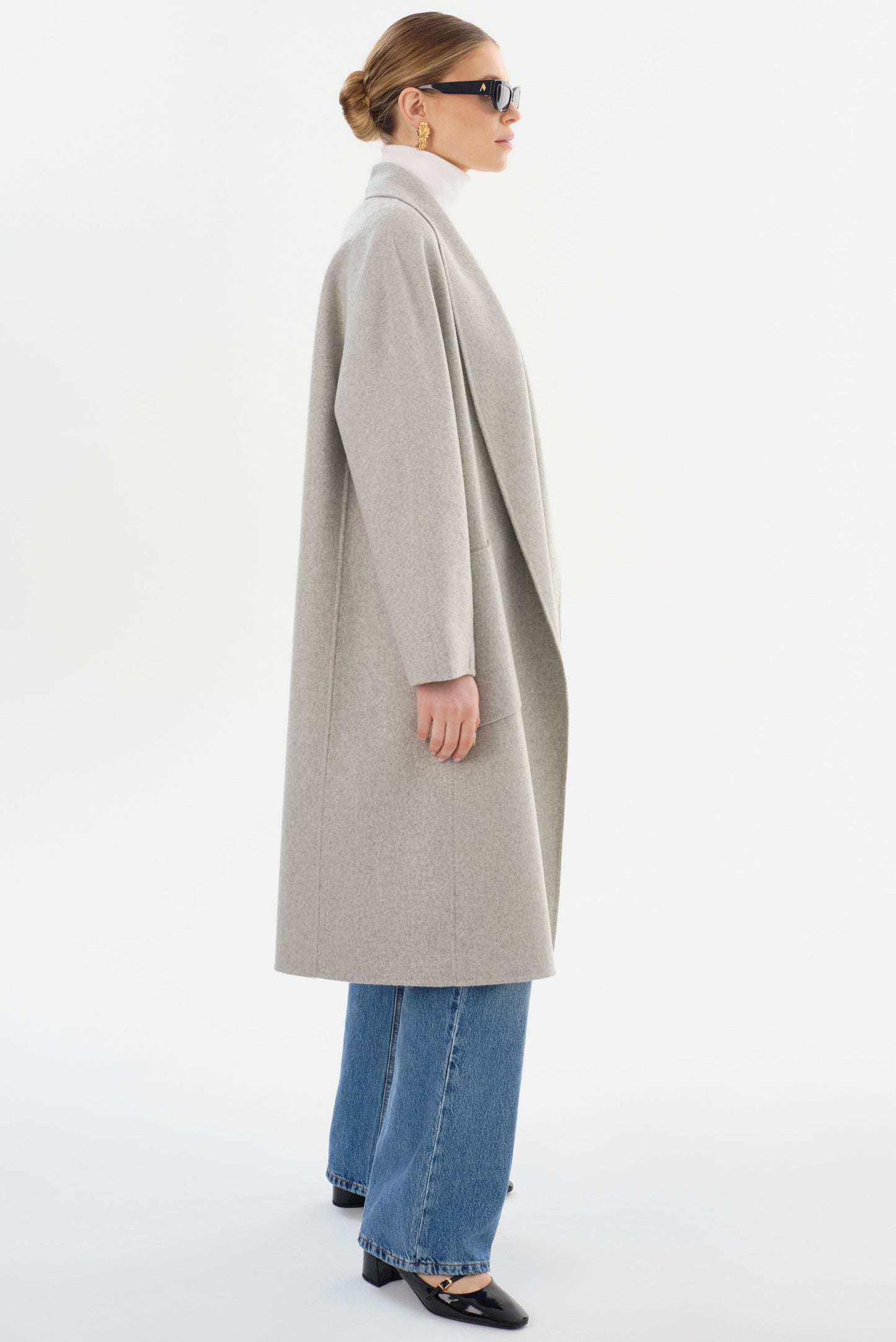 THARA | Shawl Collar Wool Coat