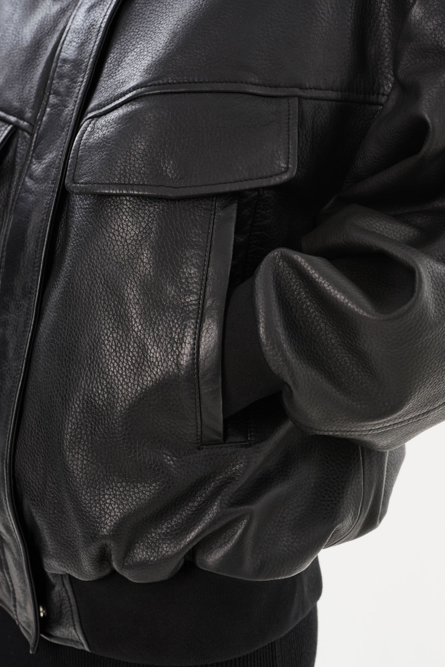 TREVANNA | Leather Bomber Jacket