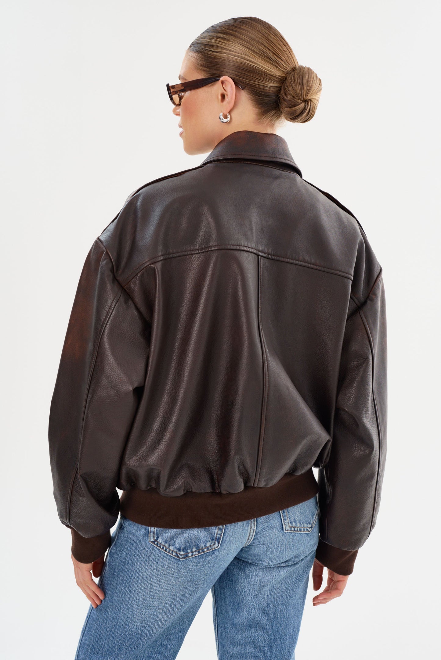 TREVANNA | Leather Bomber Jacket