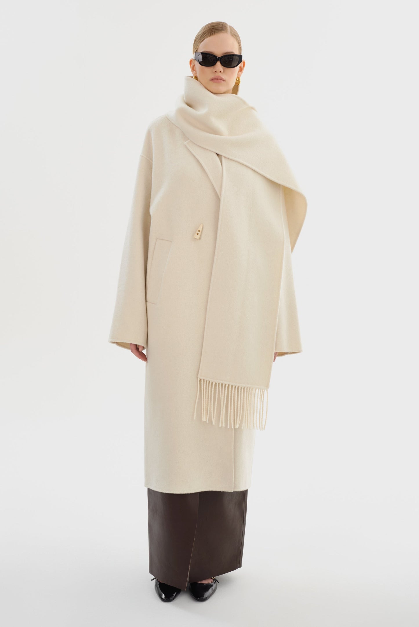 TWILA | Wool Scarf Coat