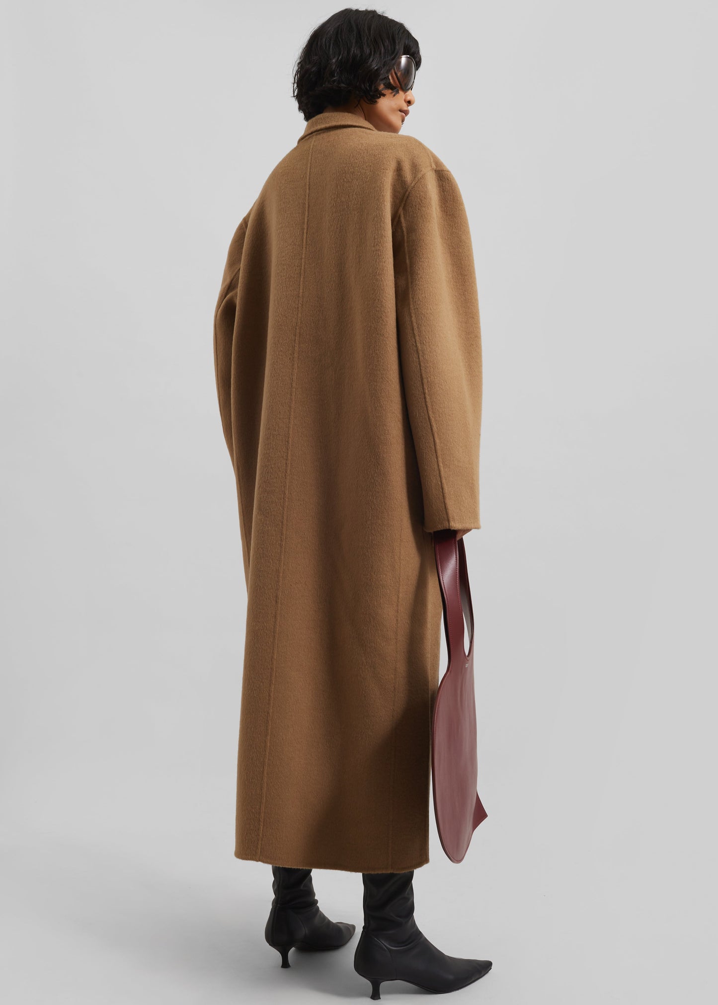 Veonce Oversized Wool Coat - Camel