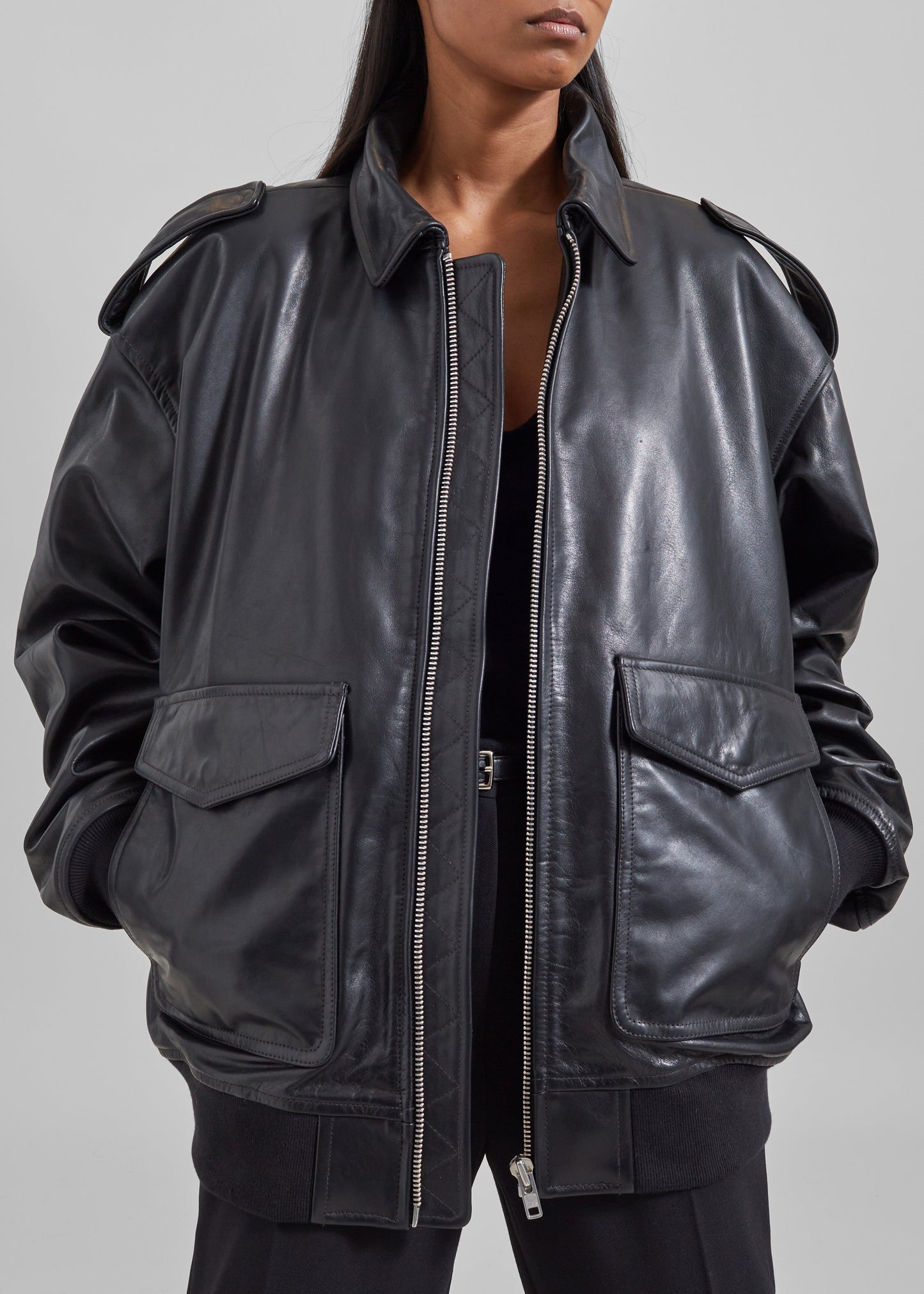 Viper Leather Jacket - Black