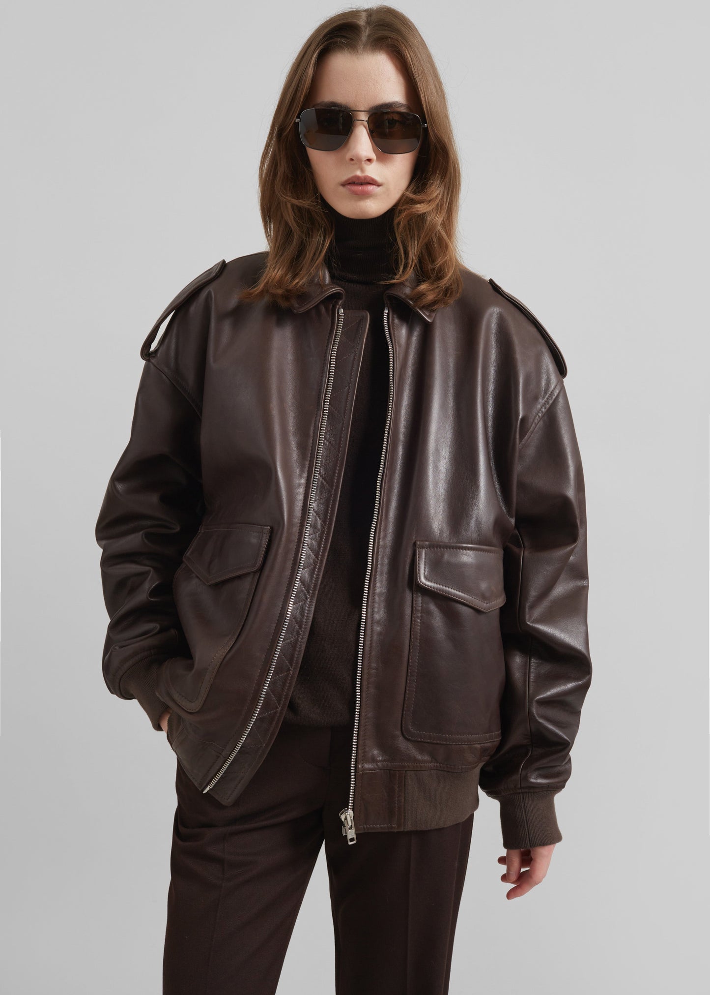 Viper Leather Jacket - Brown