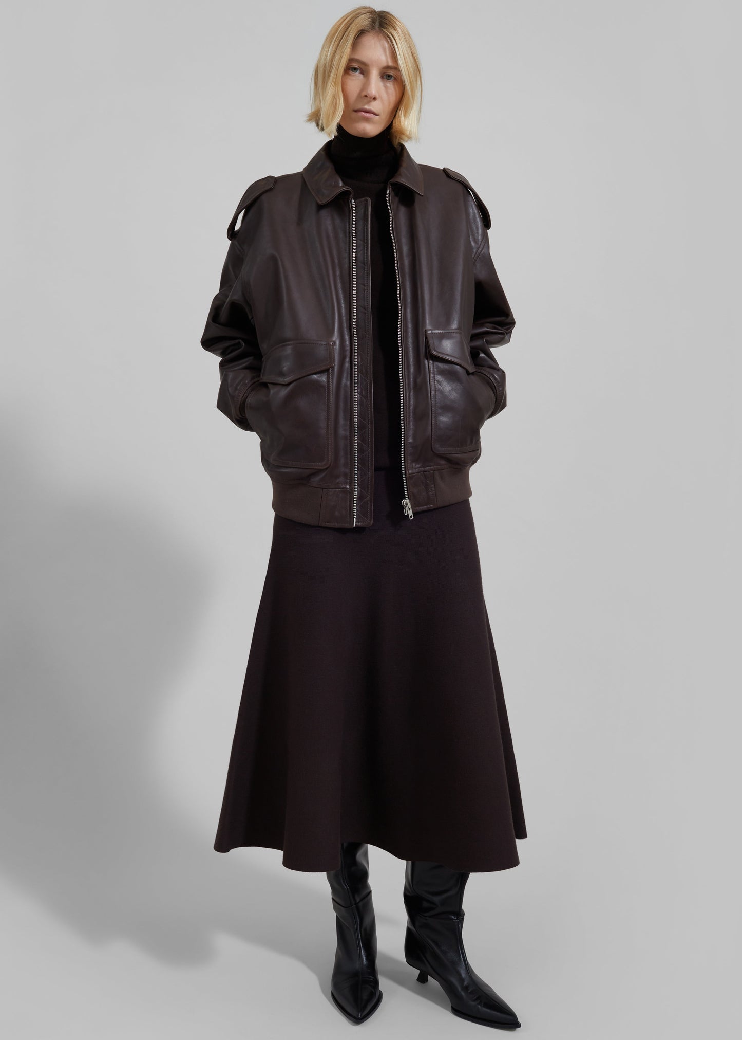 Viper Leather Jacket - Dark Plum