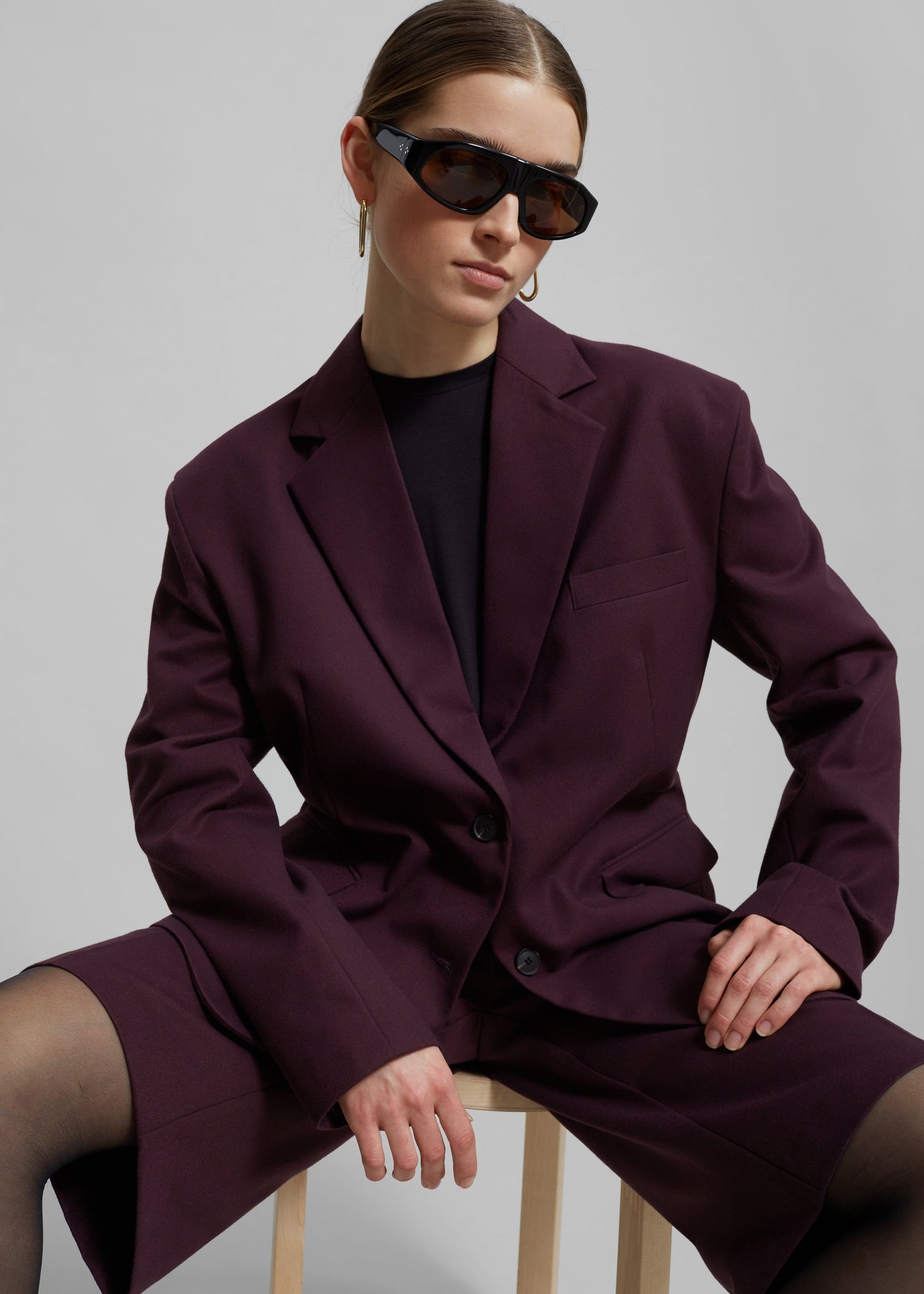 Wilma Blazer - Burgundy