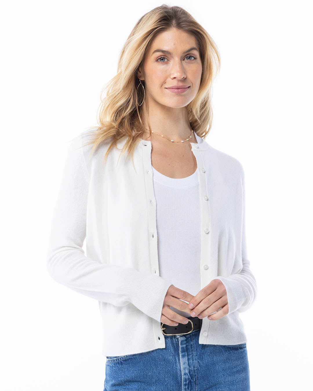 Cashmere Crewneck Cardigan