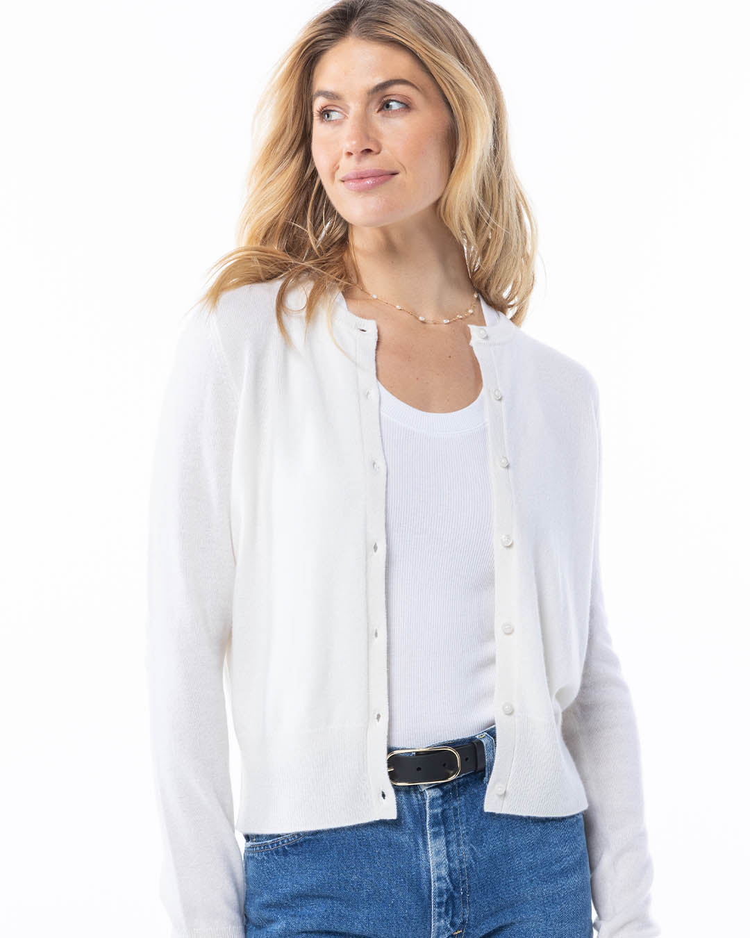 Cashmere Crewneck Cardigan