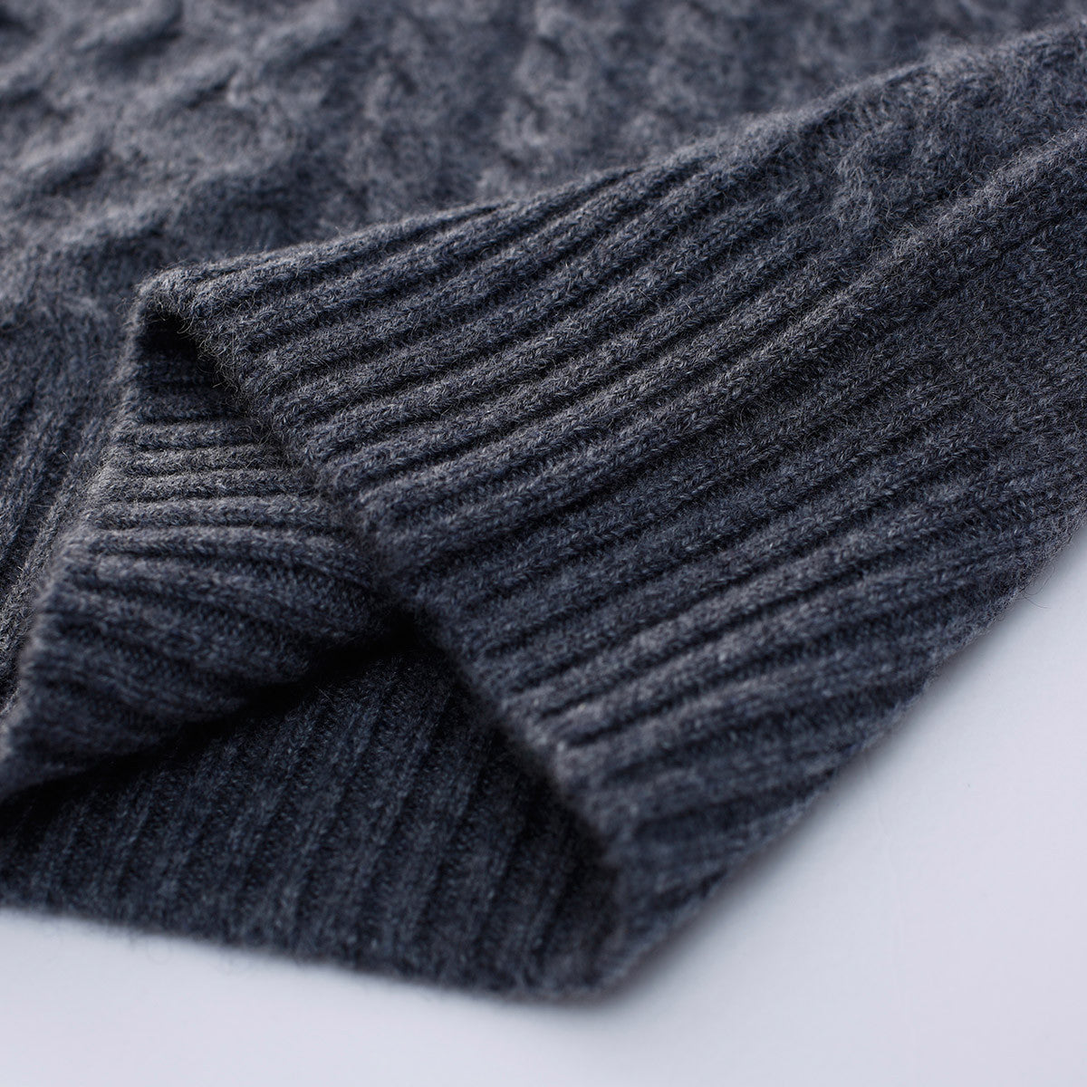 100% Cashmere Cable Knit Color Block Sweater