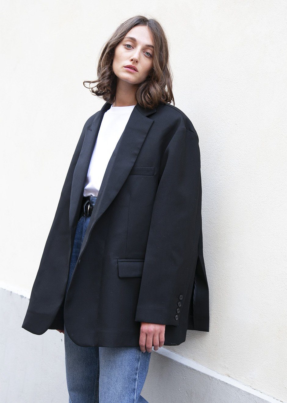 Frankie Oversized Boyfriend Blazer - Black