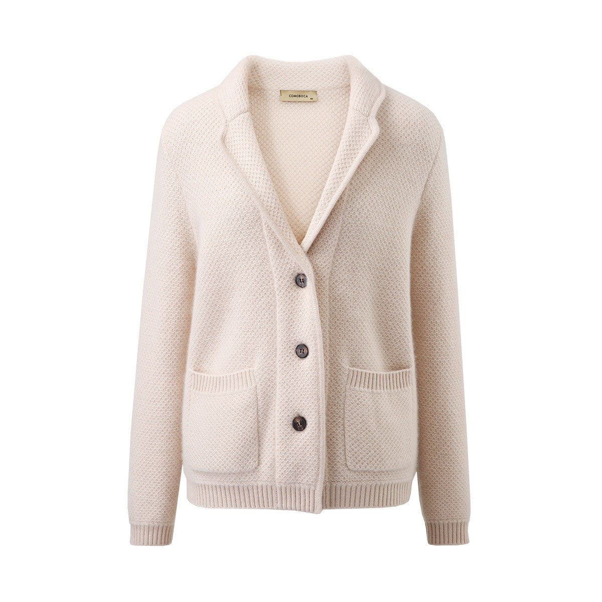 100% Cashmere Womens Blazer Collar Cardigan