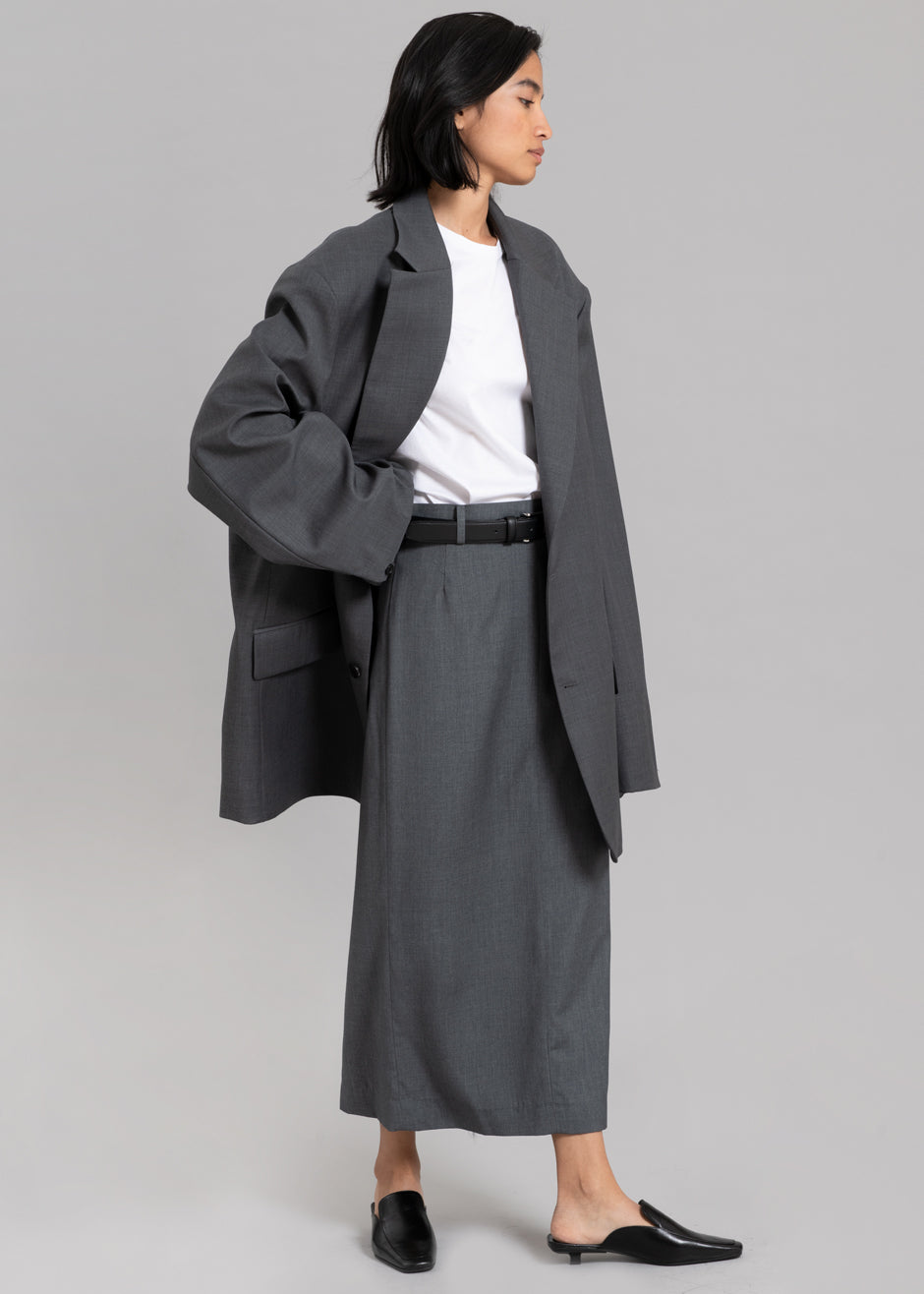 Dee Maxi Oversized Blazer - Charcoal