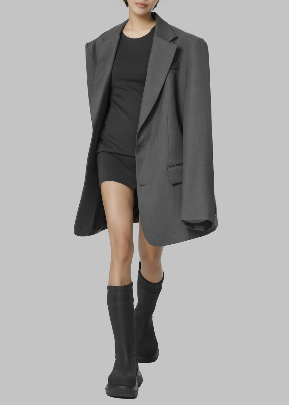 Dee Maxi Oversized Blazer - Charcoal