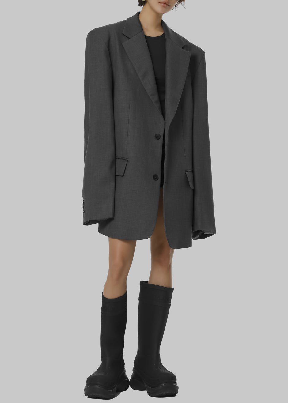 Dee Maxi Oversized Blazer - Charcoal