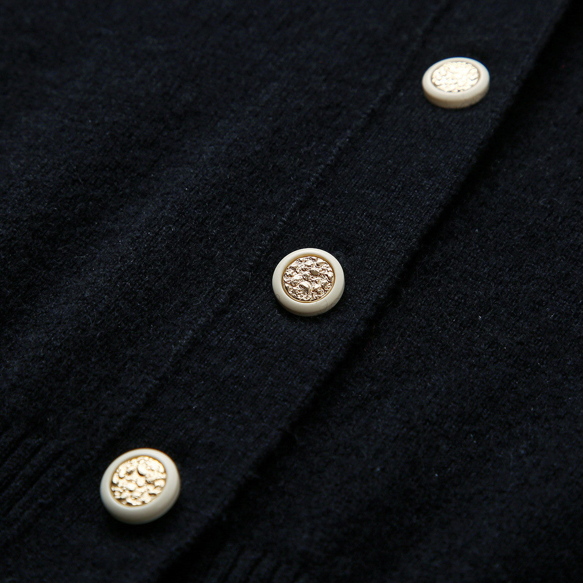 100% Cashmere Classic Sailor Collar Cardigan