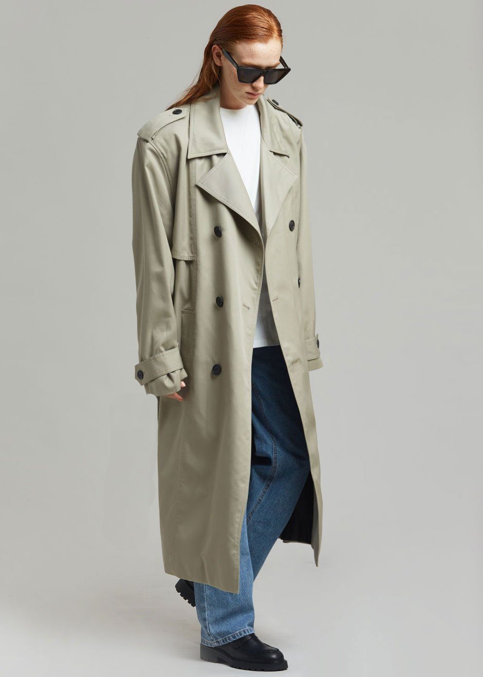 Eugene Trench Coat - Pale Khaki