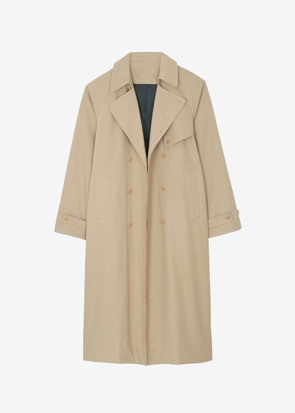 Umi Belted Trench Coat - Beige