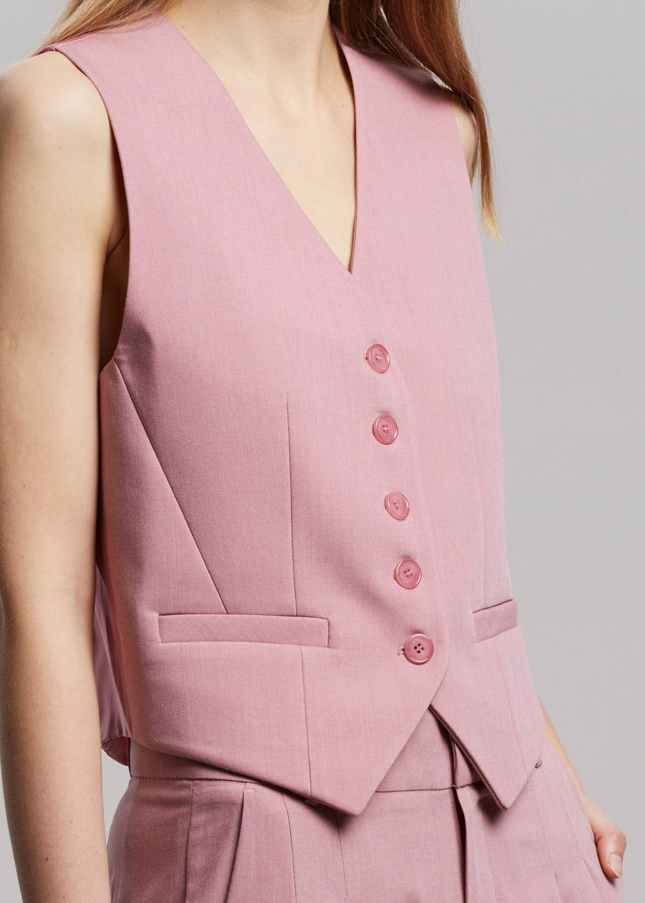 Gelso Waistcoat - Rose