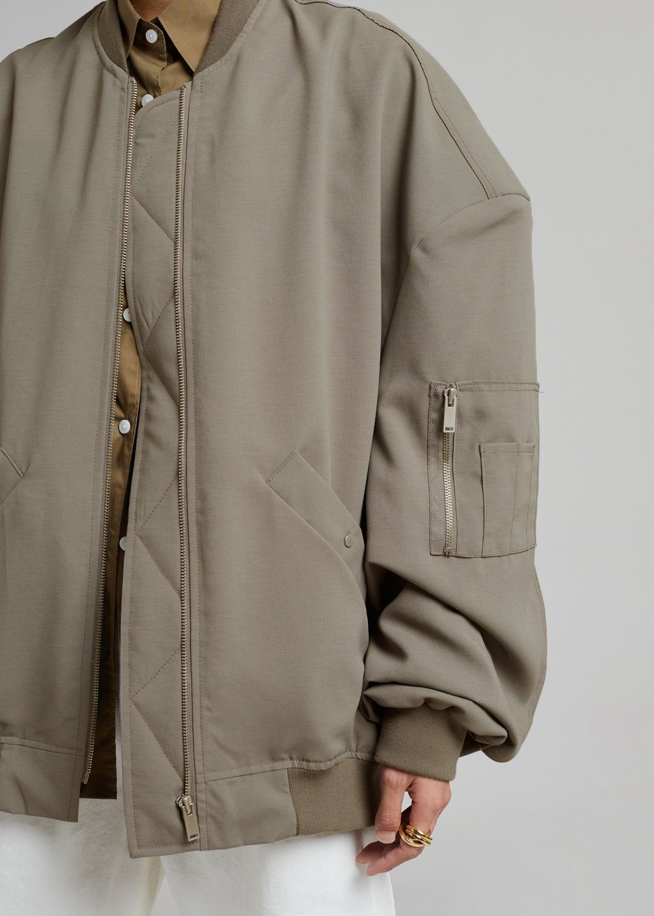 Lumi Bomber Jacket - Dark Olive