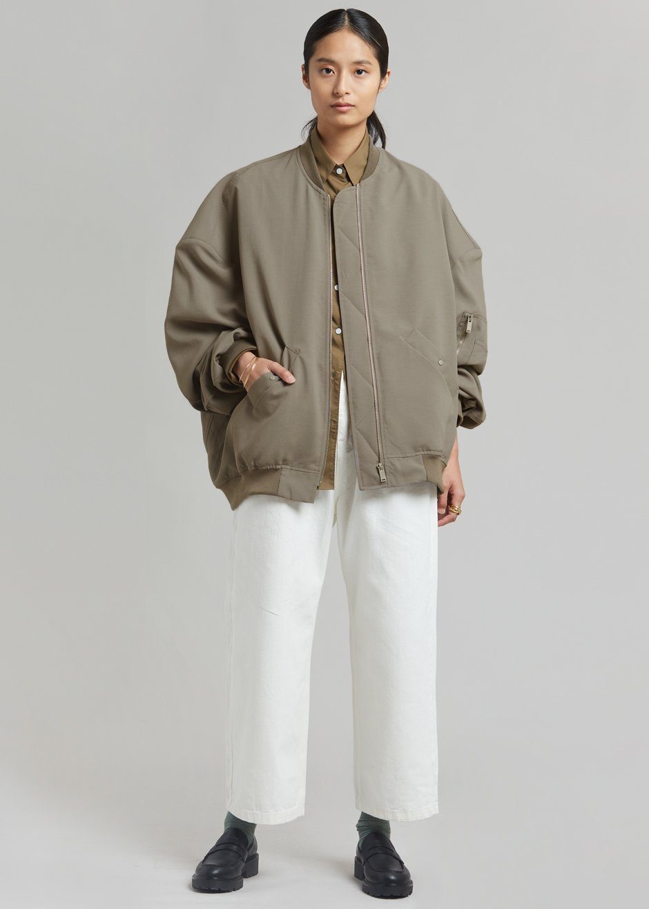 Lumi Bomber Jacket - Dark Olive