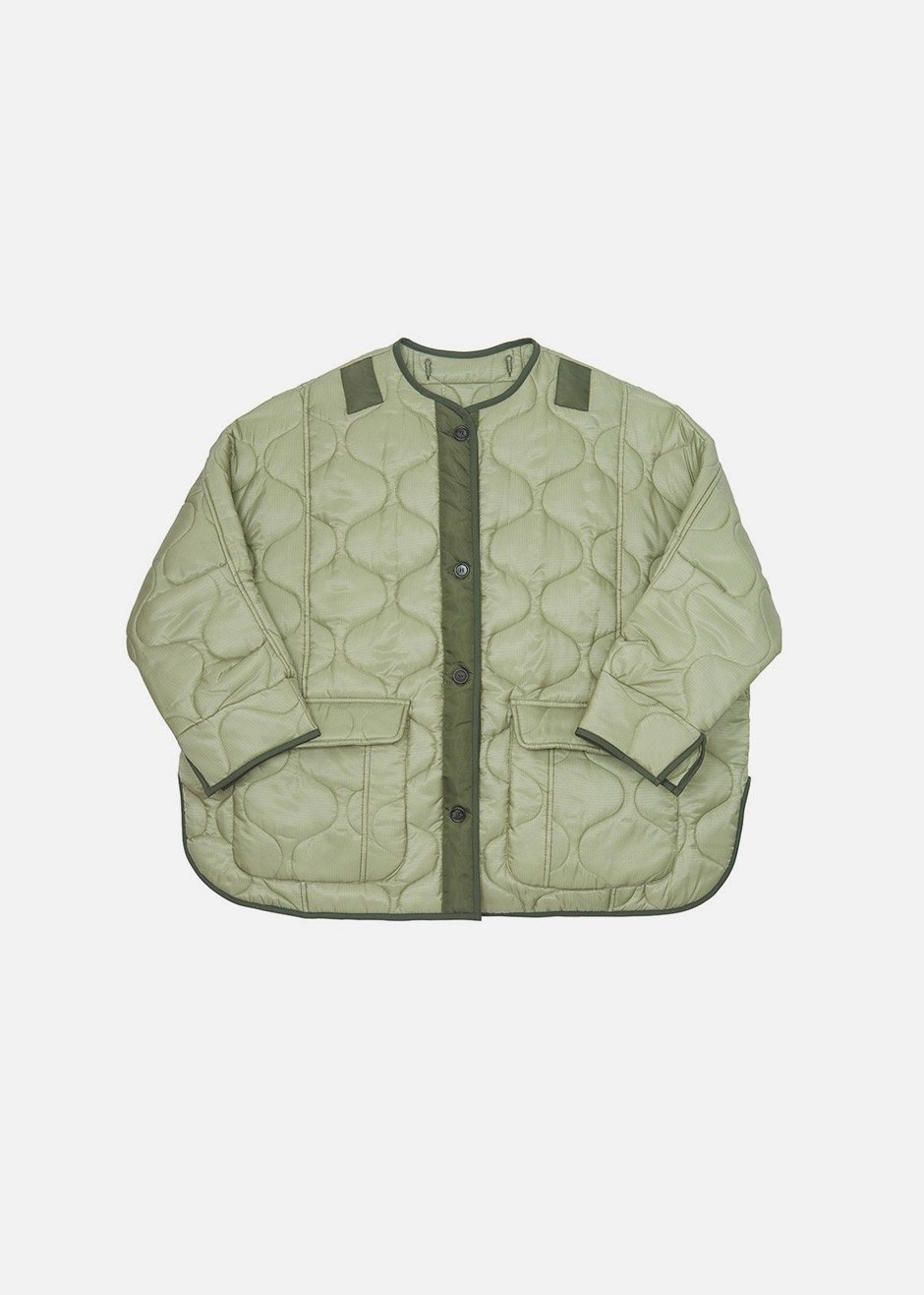 Teddy Quilted Jacket - Moss Green