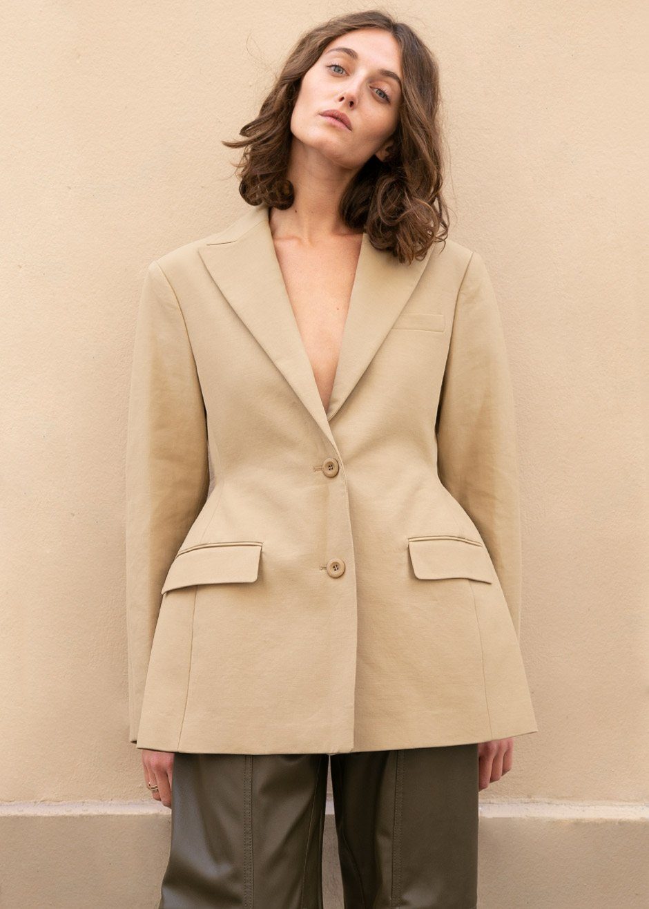 Colette Hourglass Blazer - Camel