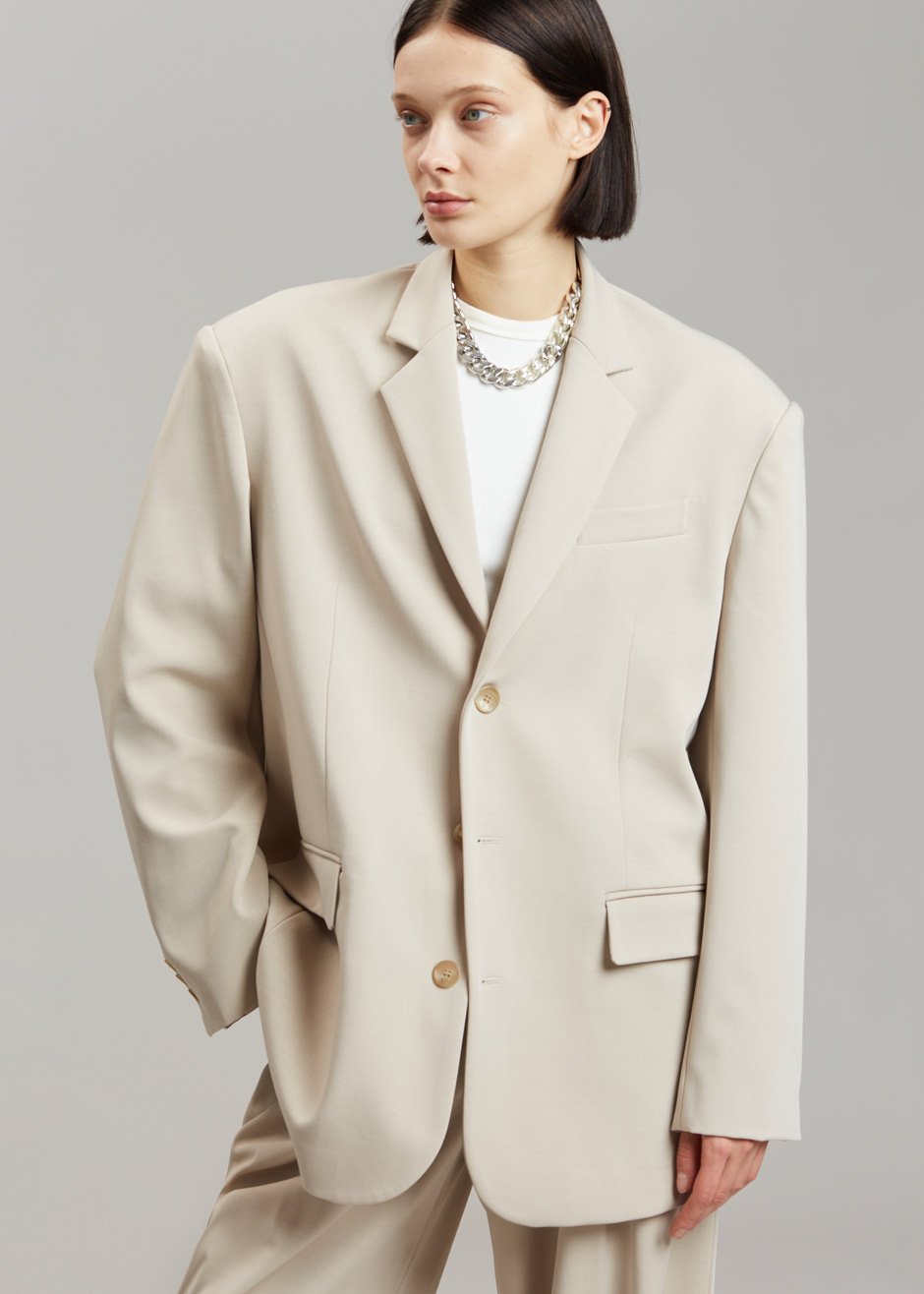 Tansy Oversized Blazer - Beige