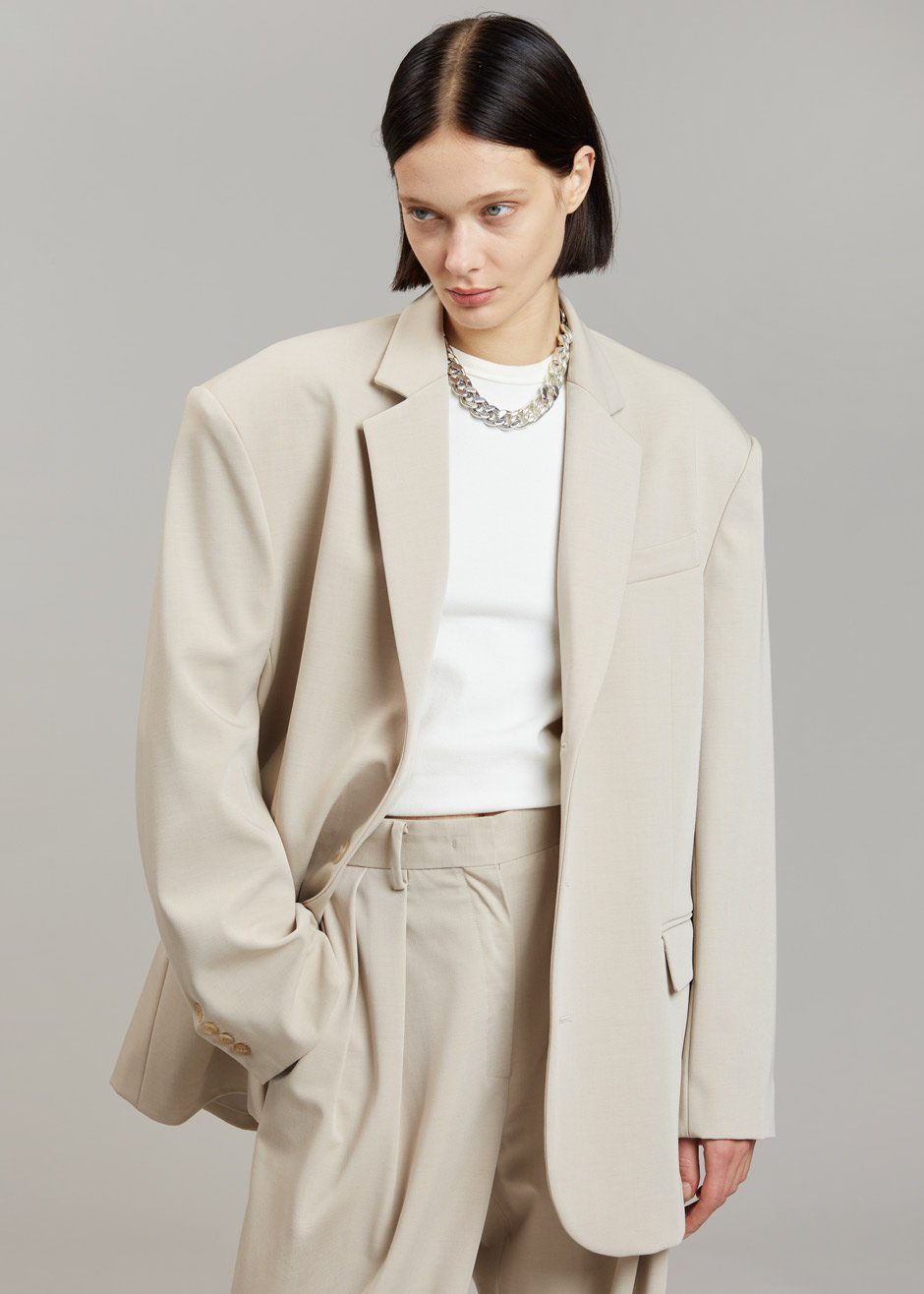 Tansy Oversized Blazer - Beige