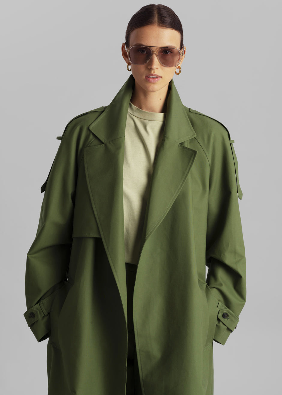 Suzanne Trench Coat - Olive