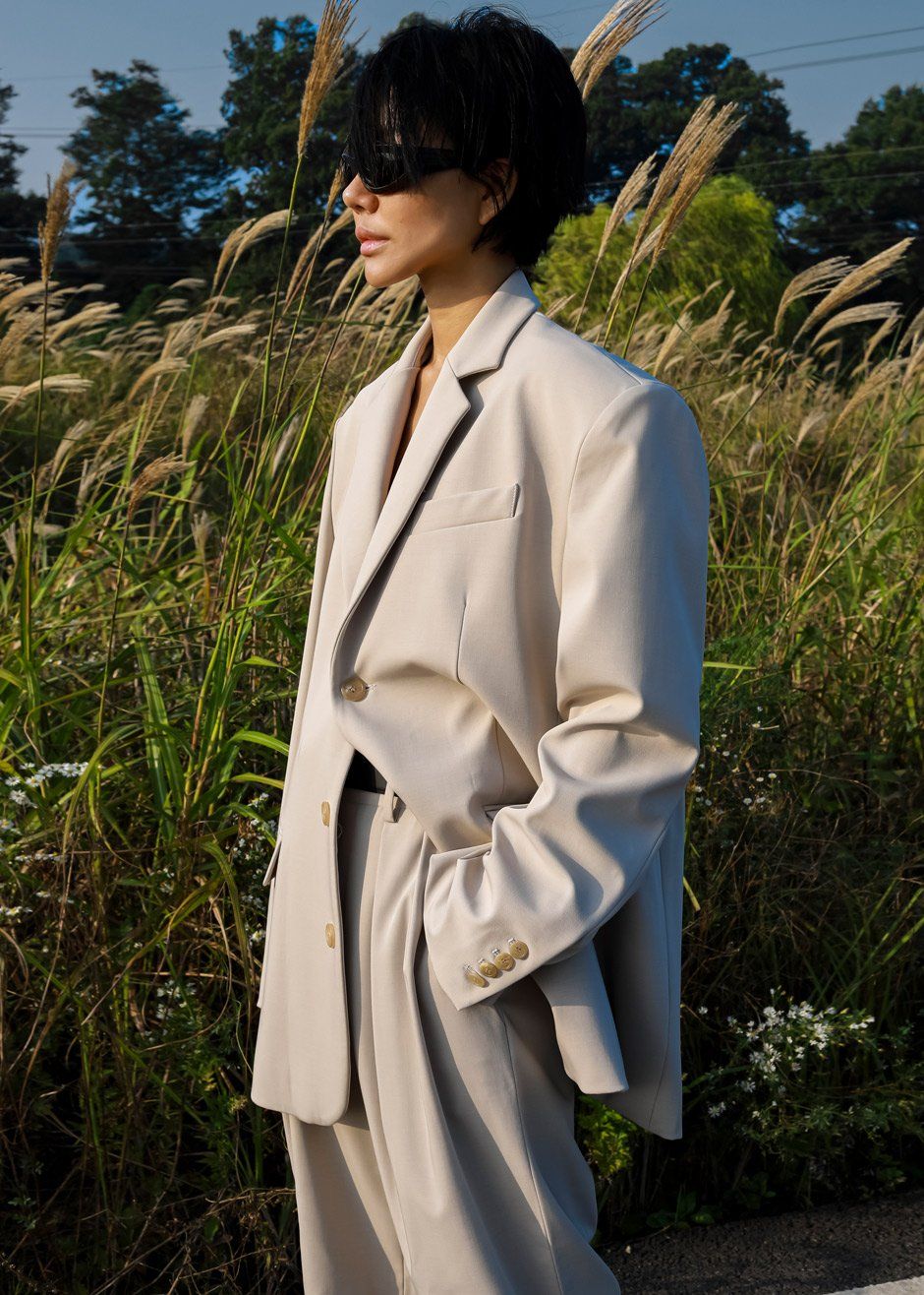 Tansy Oversized Blazer - Beige