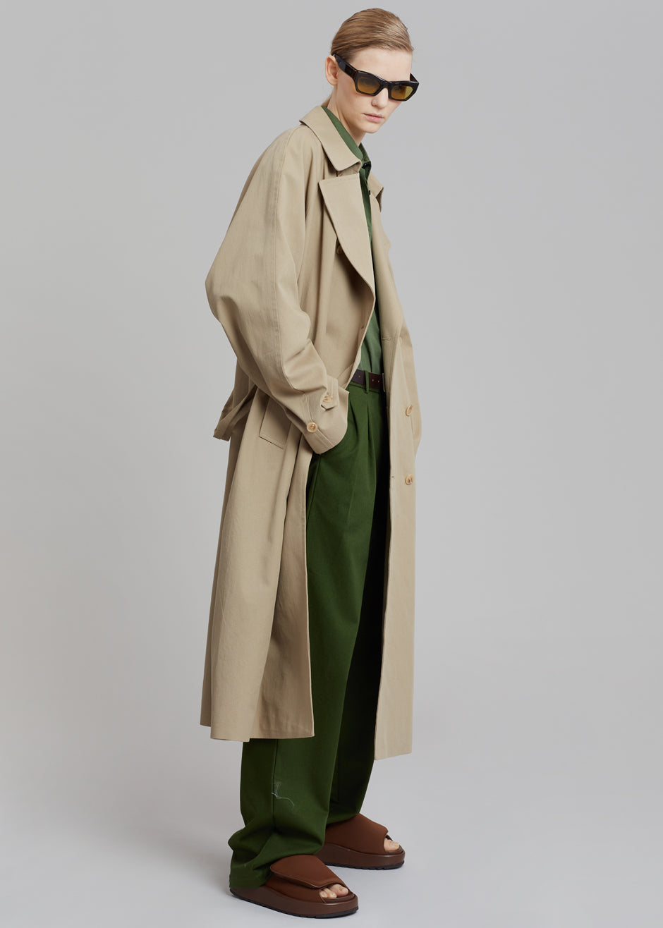 Umi Belted Trench Coat - Beige