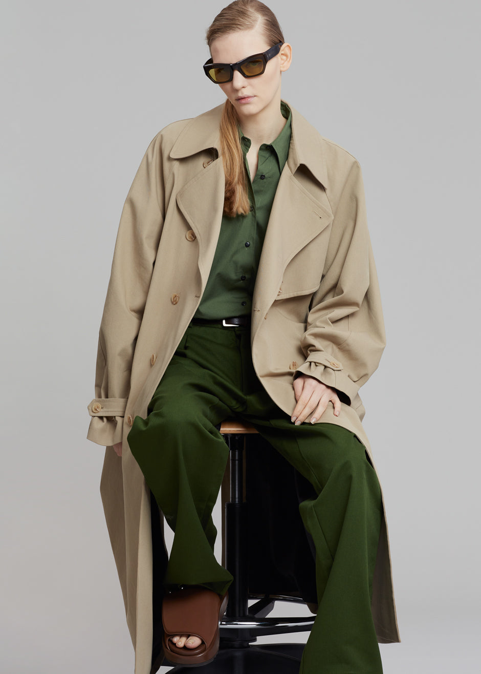 Umi Belted Trench Coat - Beige